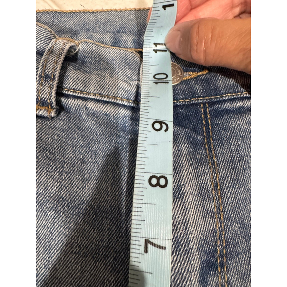 Women's Kensie savannah Blue High Rise Flare Crop stretch Jeans Size 4 raw hem - Picture 10 of 12